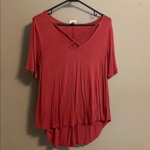 Criss cross detail top
